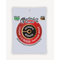 C.F. Martin MA500T Authentic Acoustic Lifespan� 2.0 12-String Extra Light (.010 - .047) 92/8 Phosphor Bronze